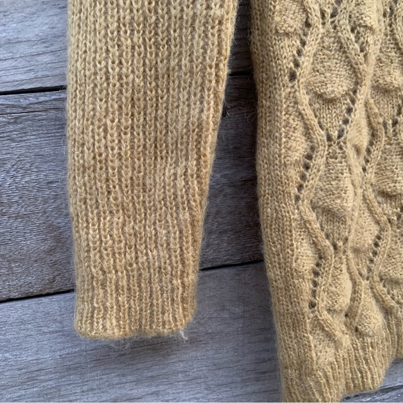 Elsamanda Anthropologie Sweater Womens M Mohair Blend Cowl Textured Semi Sheer - Picture 7 of 16